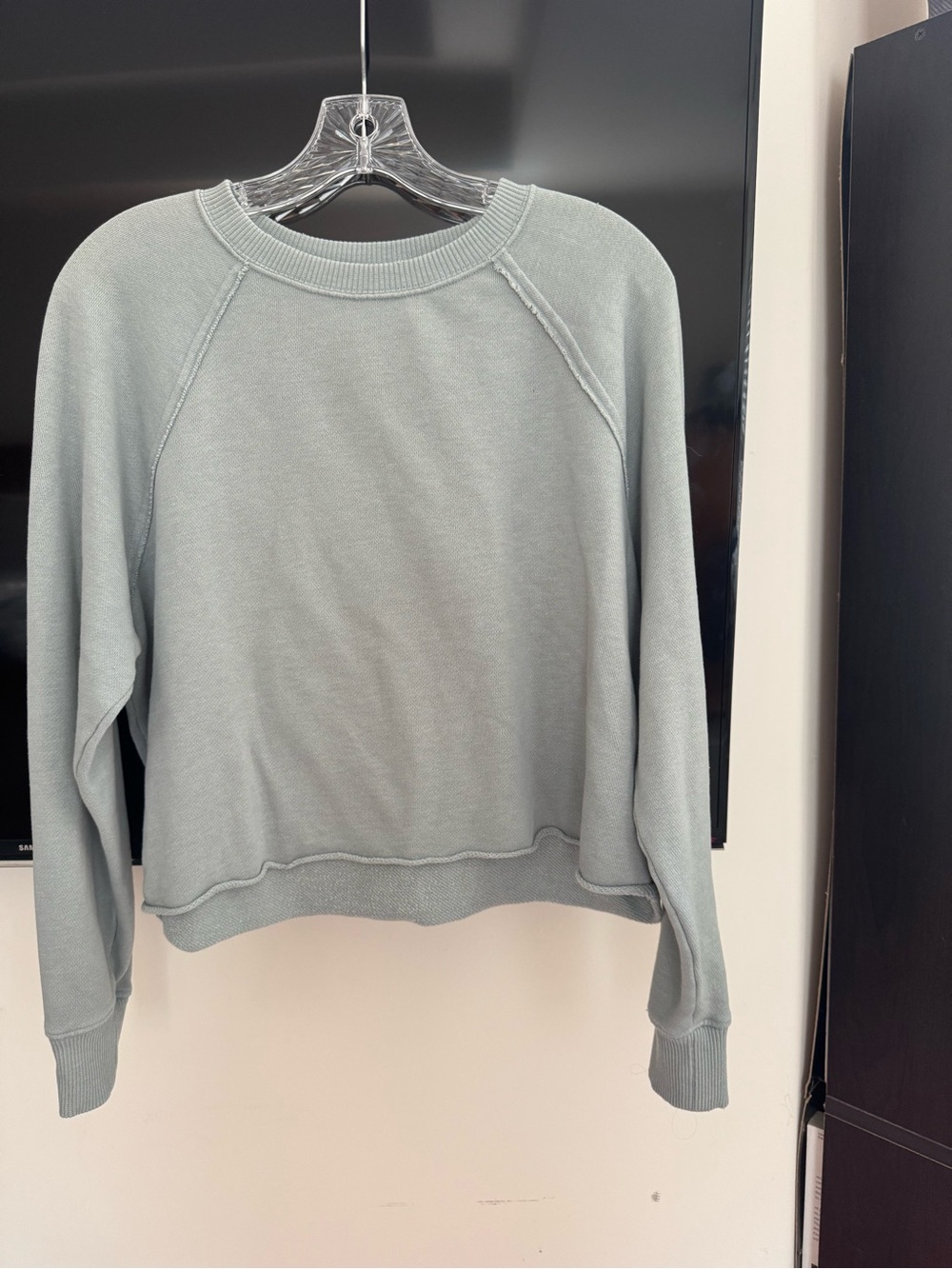 aerie Lightweight Crewneck Sweatshirt - Sage